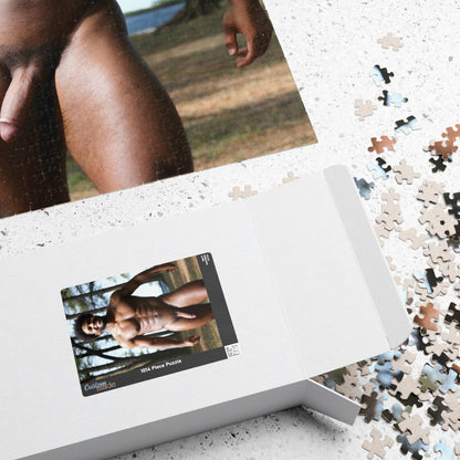 Male Nude Photo, Puzzle with Big Penis, Black Man's Dick Pic, Jigsaw Puzzle, Gift for Bachelorette or Gay Bachelor Party, Dirty Present