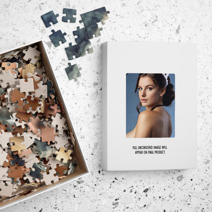 Sexy French Maid Nude Photo Puzzle, 1000-Piece Beautiful Naked Woman Jigsaw Puzzle, Funny Sexy Gift for Holidays, Bachelors