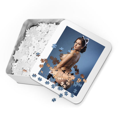 Sexy French Maid Nude Photo Puzzle, 1000-Piece Beautiful Naked Woman Jigsaw Puzzle, Funny Sexy Gift for Holidays, Bachelors