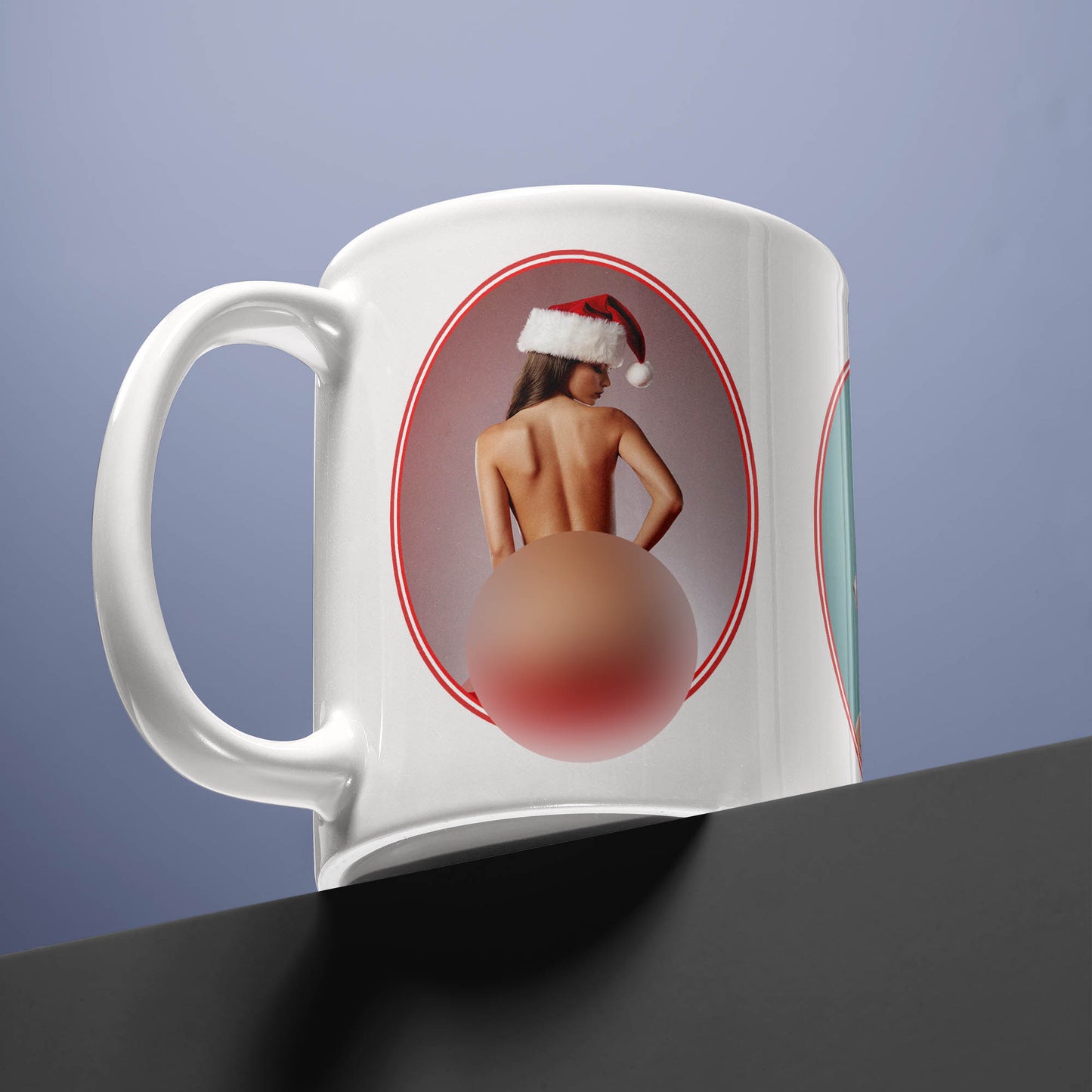 Funny Christmas Mug, Nude Photos of Sexy Santa Women for Naughty Holiday, Big Boobs and Butts on Color Changing Magic Mug, Sexy Dirty Gift