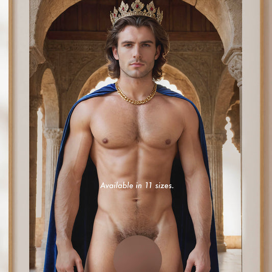 Handsome Fantasy Dick Pic, Model Showing Full Penis, Emperor's New Clothes Fantasy Nude, Big Dick Pic, Sexy Muscular Bodybuilder Physique