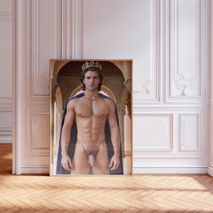 Handsome Fantasy Dick Pic, Model Showing Full Penis, Emperor's New Clothes Fantasy Nude, Big Dick Pic, Sexy Muscular Bodybuilder Physique